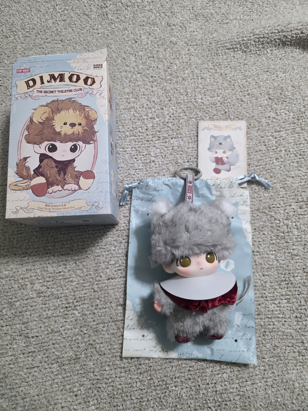 Dimoo Plush Keychain Granny Wolf